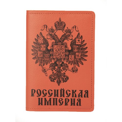 фото Обложка для паспорта ascent top, натуральная кожа, коричневый