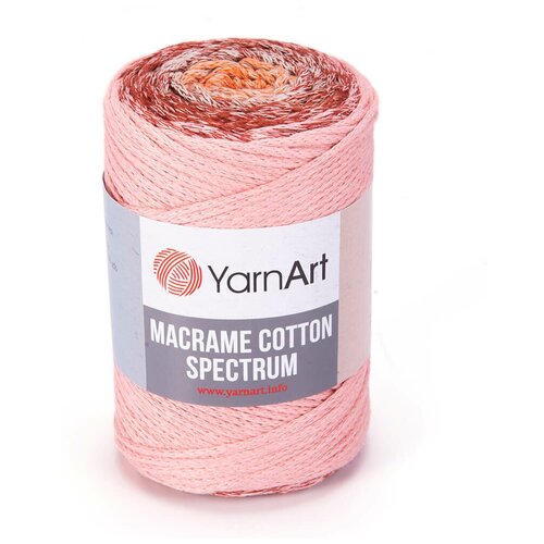 Пряжа Macrame Cotton Spectrum YarnArt, №1319 абрикос/терракот/пудра
