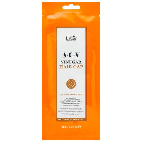 Фото - Lador Маска-шапочка для волос с яблочным уксусом - Acv vinegar hair cap, 30г усилитель косметических средств для волос и кожи экстракт зверобоя
