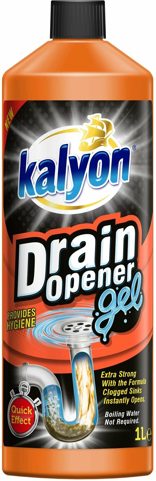 Средство для прочистки труб KALYON DRAIN OPENER GEL 1 л - фотография № 1