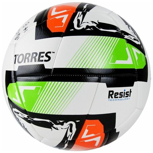фото Мяч футбольный torres resist f321045, размер 5, 24 панели, бело-мультиколор
