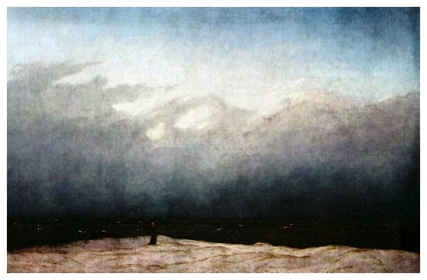 Репродукция на холсте Монах у моря (Monk by the Sea) Фридрих Каспар Давид 47см. x 30см.