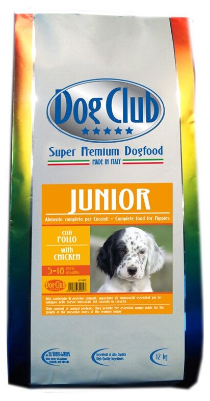 Корм для молодых собак всех пород​ Dog Club Junior, 2,5 кг