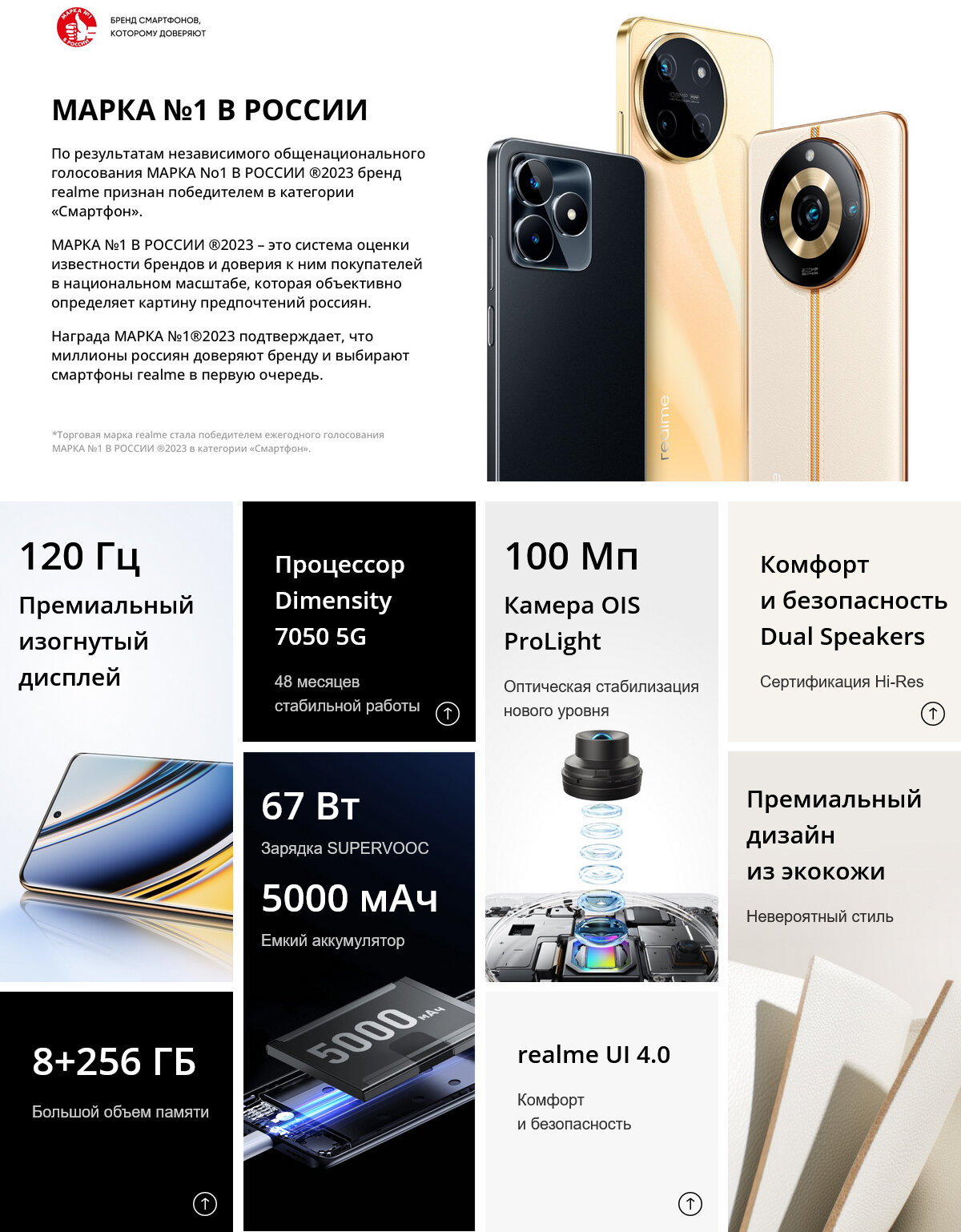 Смартфон Realme 11 Pro 5G 8/256Gb Black - фото №12