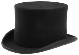 Шляпа CHRISTYS арт. WOOL FELT TOP HAT cst100006 (черный)