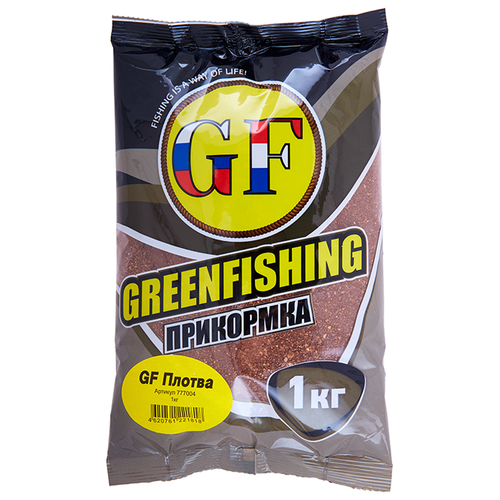 Прикормка Greenfishing GF Плотва, 1000 г, 1000 мл, , аромат оригинальный, плотва прикормочная смесь salapin плотва актив 1000 г 1000 мл аромат специи коричневый