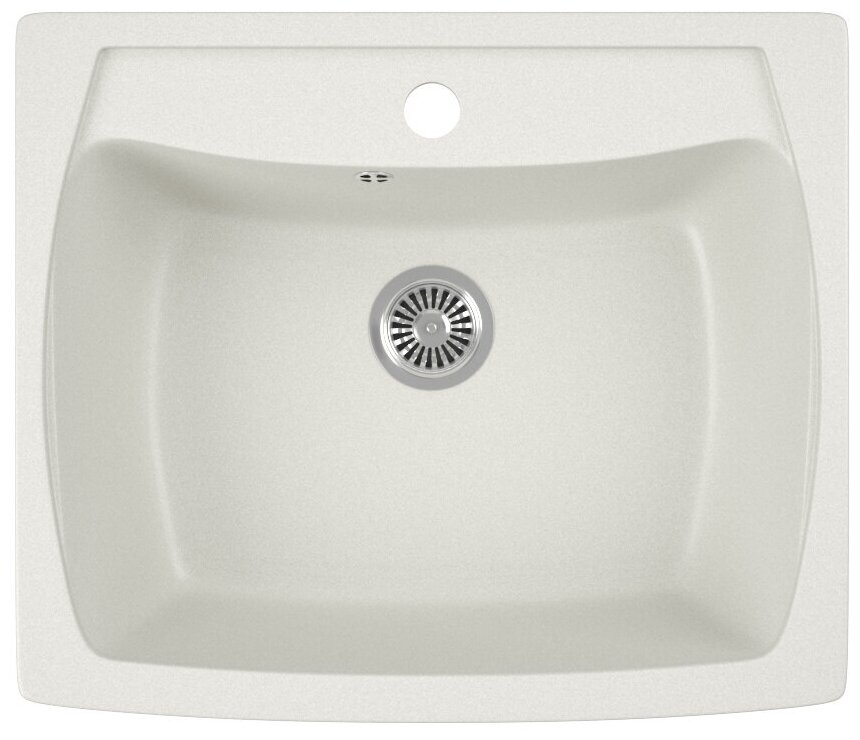 Кухонная мойка врезная GreenStone GRS-03-341 молочный