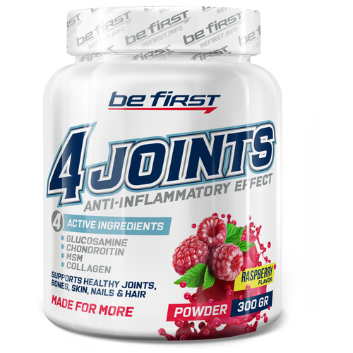 BeFirst, 4joints powder, 300г (малина) комплекс 4joints powder be first 300г лесные ягоды для связок суставов хрящей кожи