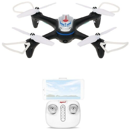 Радиоуправляемый квадрокоптер Syma X15W Black FPV Wifi Camera 2.4G - X15W (SYMA-X15W-BLACK) радиоуправляемый квадрокоптер syma w3 2k камера