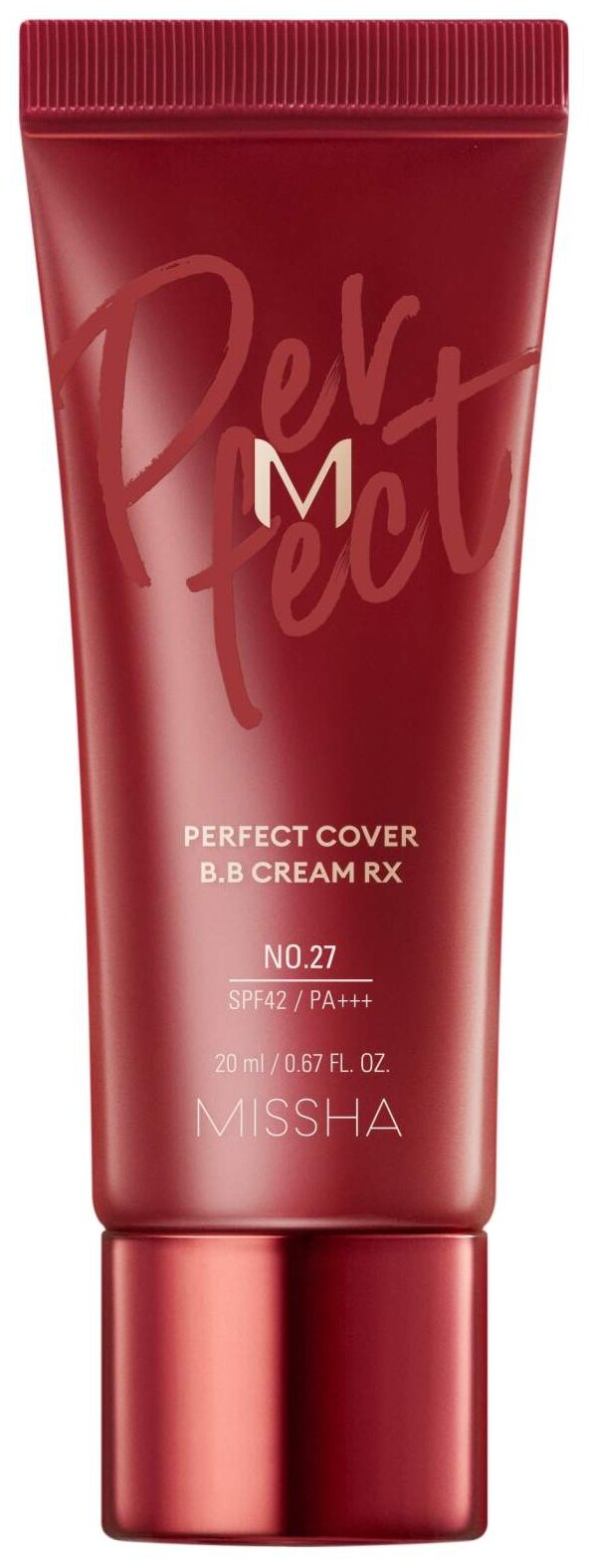 Тональный BB крем MISSHA M Perfect Cover BB Cream Rx SPF42 - PA+++ (No. 27), 20 мл