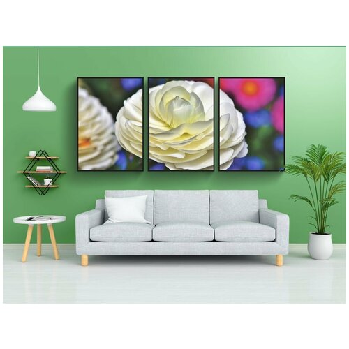 фото Набор модулных постеров для интерьера "лютик, цветок, цвести" 60x90 см. в тубусе, без рамки lotsprints