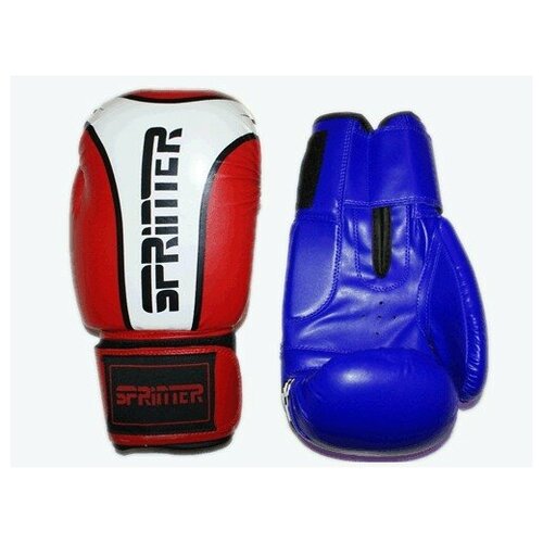 Перчатки боксерские/Перчатки для бокса/Перчатки для единоборств SPRINTER RING-STAR. Размер-вес 6 oz (унций). Материал: flex. Цвет: красный, синий.
