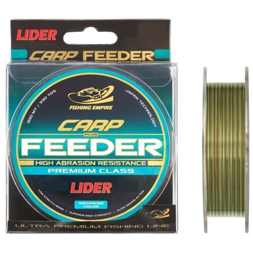 фото Леска lider carp plus feeder camou 0,283мм./300м.