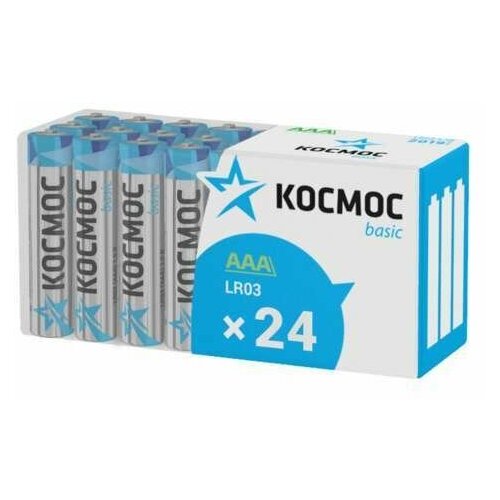 Космос Элемент питания алкалиновый LR03 пласт. бокс (уп.24шт) Космос KOCLR03_24BOX