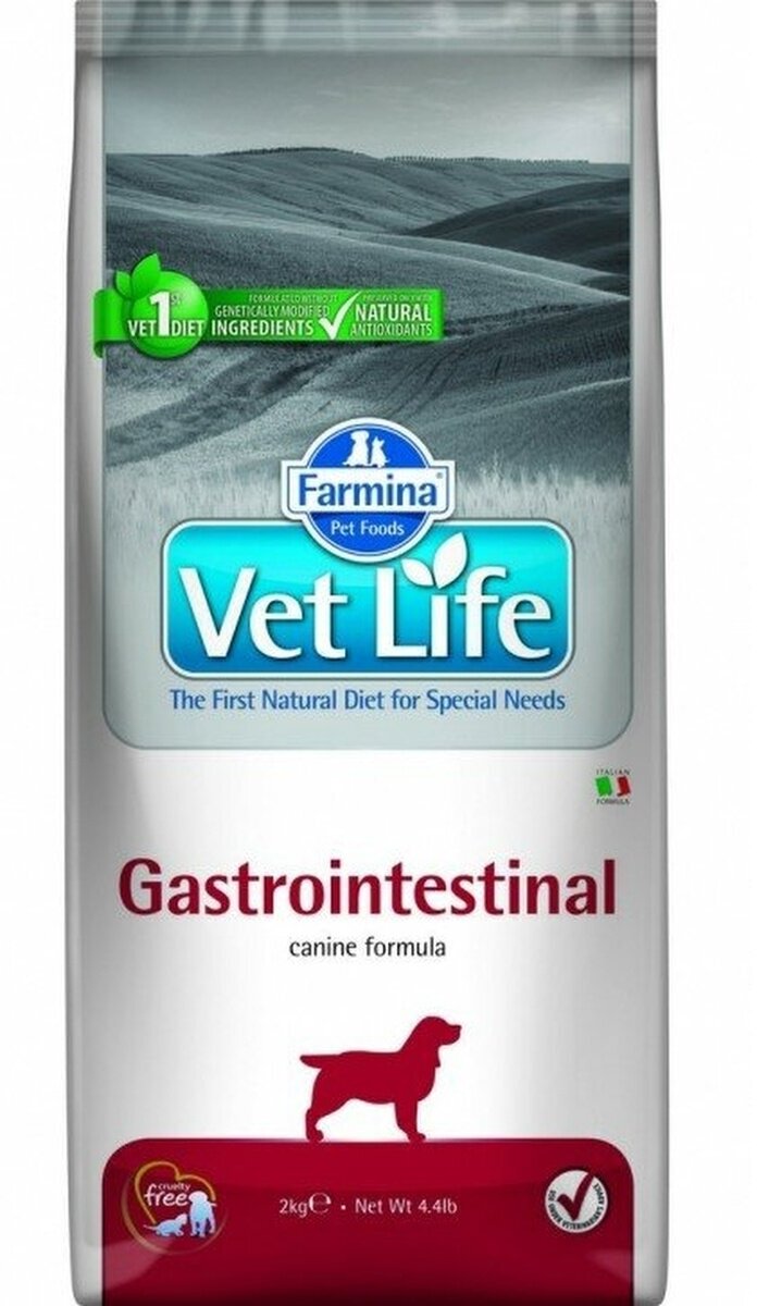 Корм Farmina Vet Life Gastrointestinal для собак. Лечение ЖКТ 2 кг