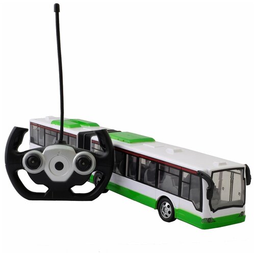 Автобус BUS-G на РУ (свет) в коробке USB зарядное устройство, регулировка колес 666-676A радиоуправляемый пассажирский автобус с гармошкой желтый 666 676a y 666 676a y