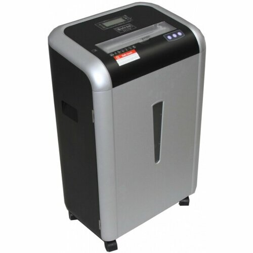 Уничтожитель документов Bulros 8417M, 2x10мм, чёрный/серебро дверь, верх