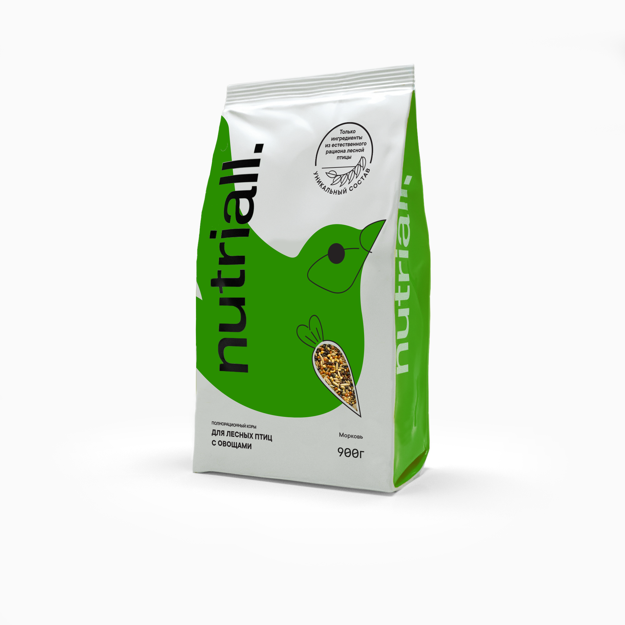 Nutriall Полнорационный корм для лесных птиц с овощами 900 грамм