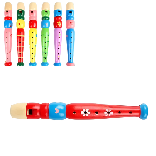 Яркая деревянная детская дудочка 205 см музыкальный инструмент для малышей цвет в ассортименте JBL04 359₽