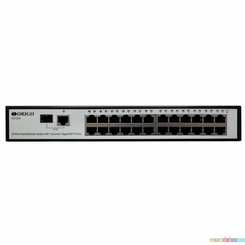 Коммутатор ORIGO OS1225A1A 24 порта 10100 Base 1 порт 101001000 Base 1 порт SFP металлический корпус 570000₽