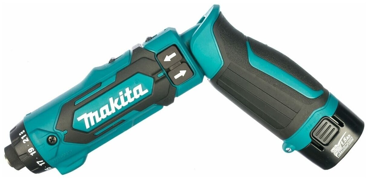 Аккумуляторная отвертка Makita DF012DSE бирюзовый