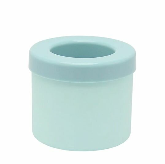 Форма для льда силиконовая с крышкой TH111-27, цвет голубой / Ведерко для льда, d-9 см.