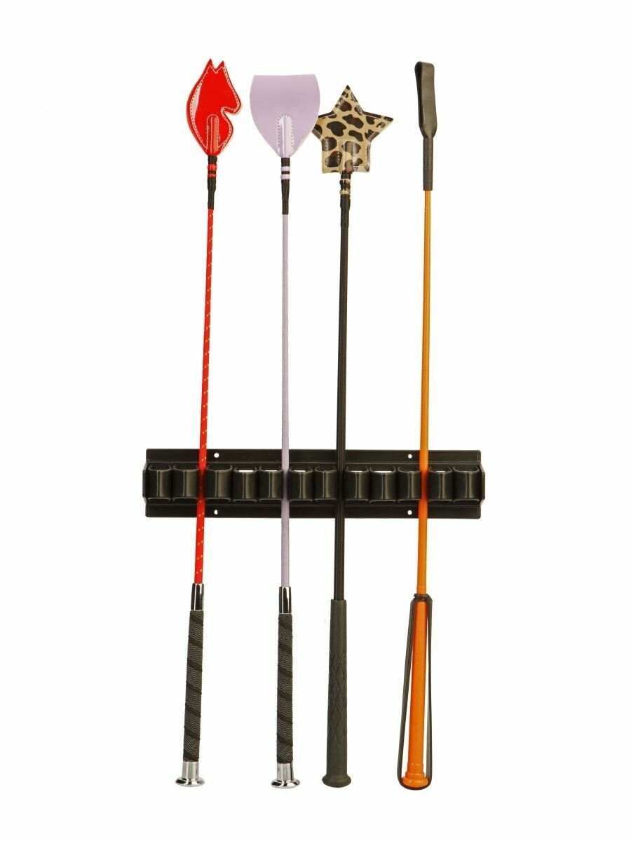 Sweethorse / Держатель для хлыстов настенный, пластиковый, черный