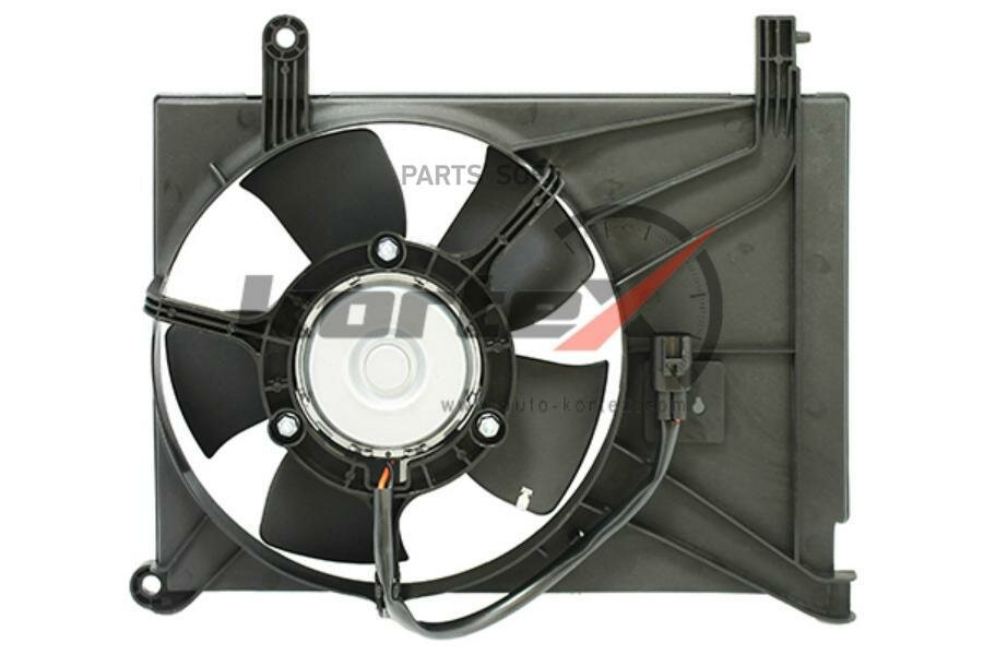 KORTEX KFD023 Вентилятор радиатора Chevrolet Lanos (02-) (LFc 0563) с кожухом KFD023