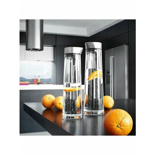 Графин стеклянный со стальной пробкой 12л 1858₽