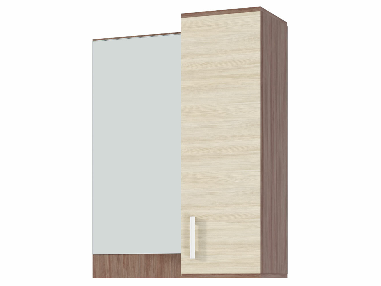 фото Настенное зеркало Эра Ника Ясень Шимо темный / Ясень Шимо светлый