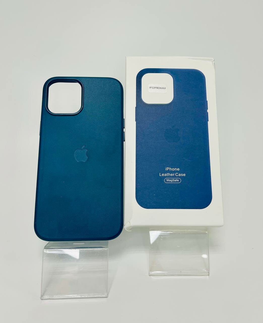 Кожаный чехол Leather Case для iPhone 12 Pro Max с MagSafe, Blue