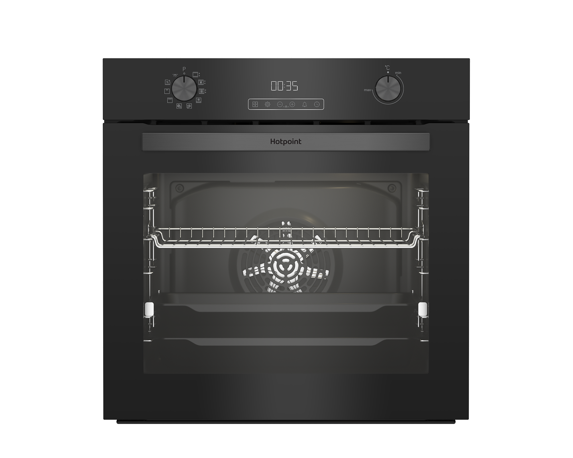 Электрический духовой шкаф Hotpoint FE9 831 JSH BLG, гриль/конвекция, черный - фотография № 2