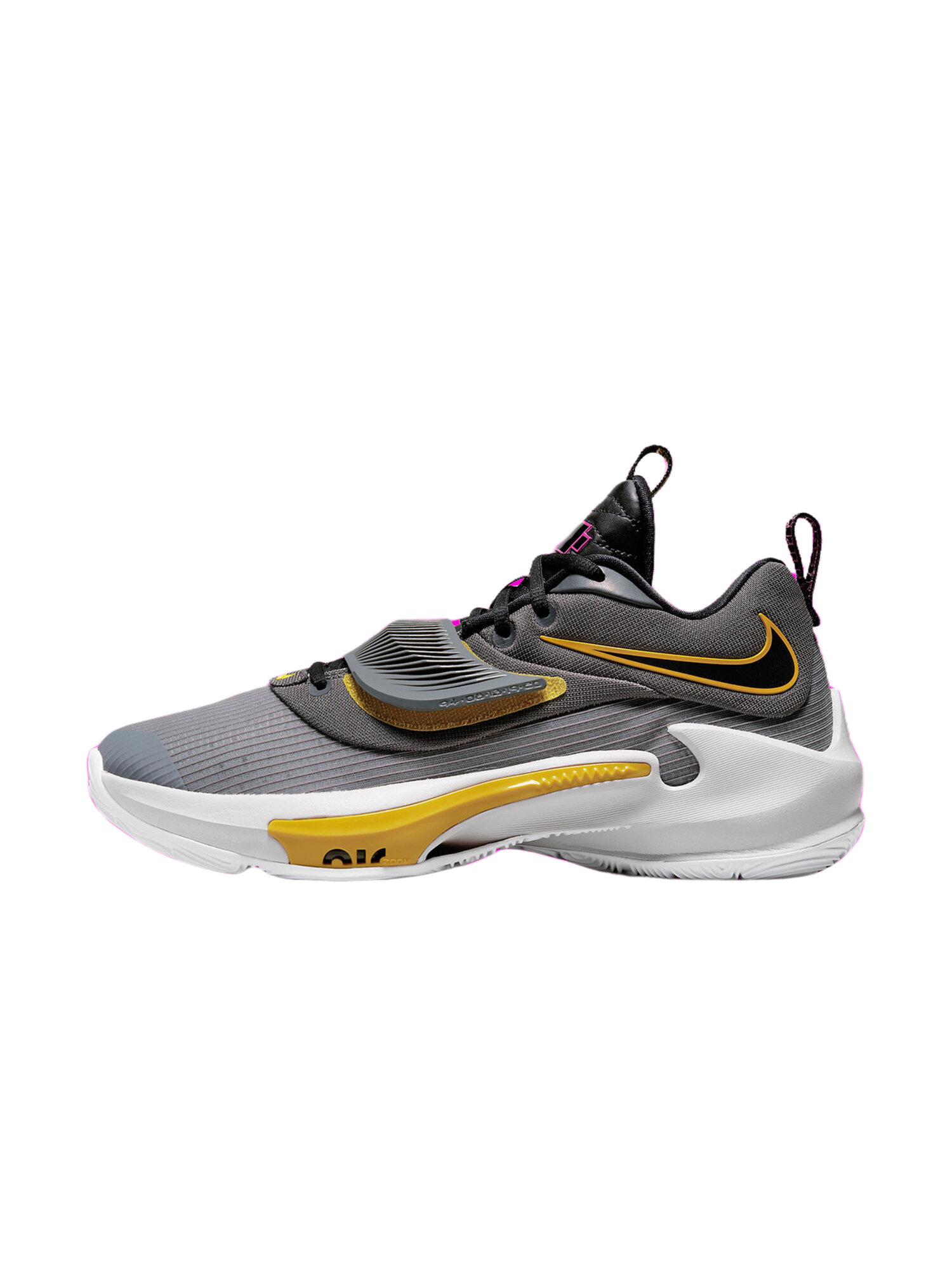 Кроссовки NIKE Freak 3, размер 9, серый/желтый