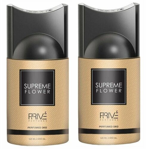 Дезодорант-антиперспирант женский Prive Supreme Flower, парфюмированный, 250 мл, 2 шт женский парфюмированный дезодорант prive black option 250 мл