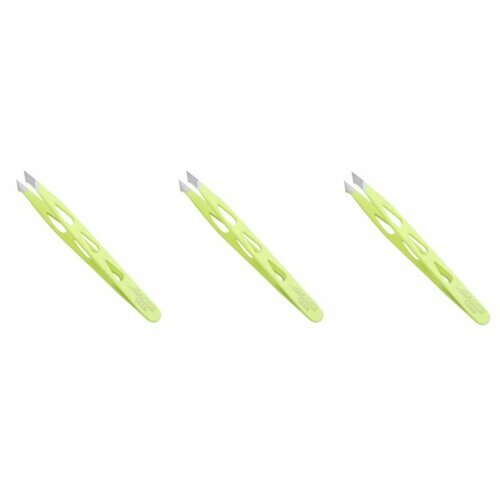 Jacks Beauty Пинцет для бровей J-1039 Cl Classic, скошенный, 10 см, цветной, 3 шт.