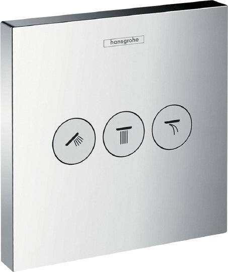 Hansgrohe ShowerSelect Переключатель потоков на три потребителя 15,5х2хh15,5 см, цвет: хром 15764000