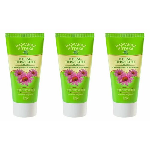 IRIS Крем-лифтинг для век Народная Аптека Тонизирующий против морщин с экстрактом эхинацеи 50 мл 3 шт 744₽
