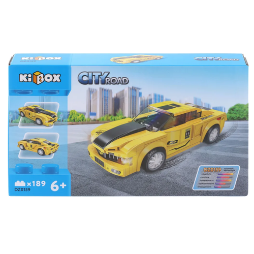 KIBOX Конструктор CityRoad Гоночный автомобиль 189 деталей DZ0159