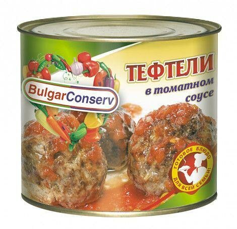 Упаковка из 12 штук Тефтели BulgarConserv в томатном соусе 540г