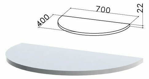 фото Монолит ПМ35.11 полукруг gray