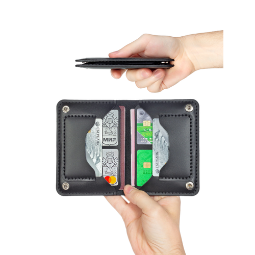 Портмоне Yuzhanini Goods, фактура гладкая, черный