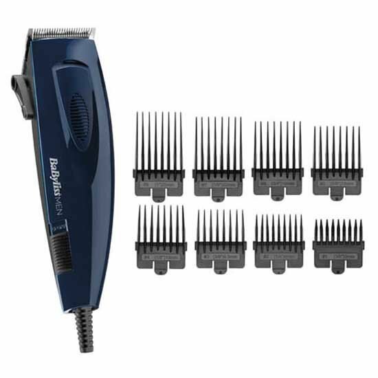 Обзор: Машинка для стрижки волос Babyliss Е695Е, 8 насадок, ширина ножа 45 мм, длина шнура 2 м, синяя