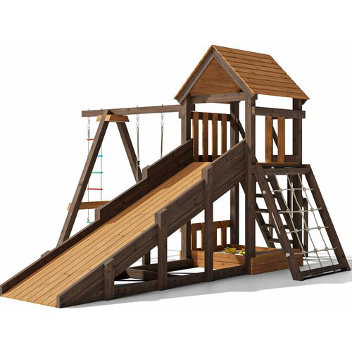 Детская площадка легенда леса всесезонная 2 Золотой Тик-Орех для дачи Зимняя горка для улицы 73990₽