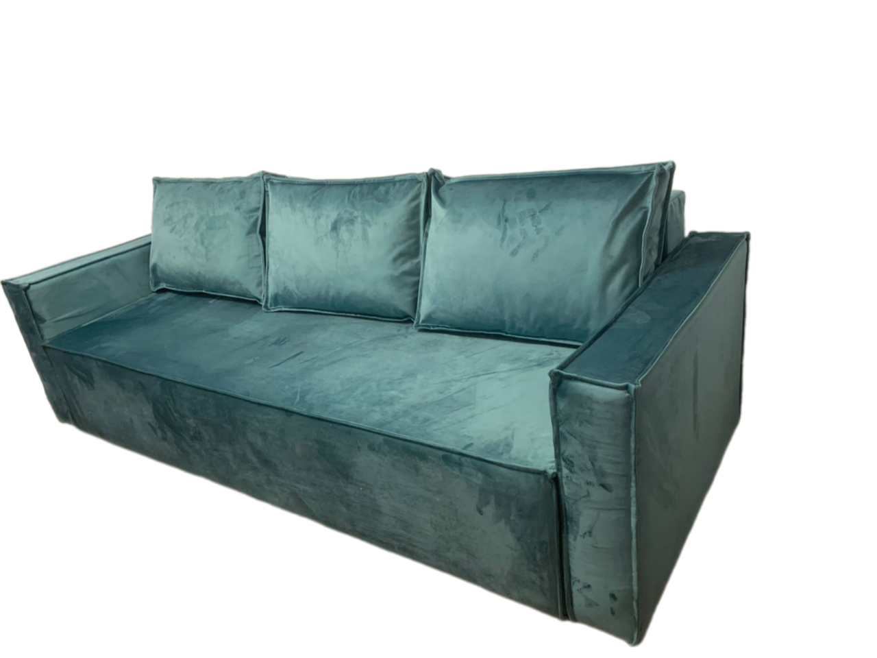 Диван "Лофт", 195х140, 3-местный, НПБ, зеленый, антивандальная ткань