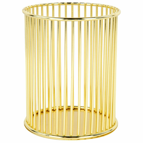 Органайзер стаканчик для косметики и мелочей MONTE VITA металлический 100х80 мм золото 272484 450₽