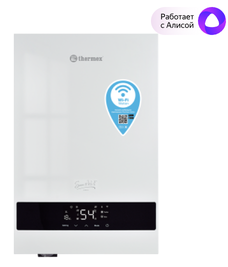 Электрический настенный котел THERMEX Sonne 12 Wi-Fi White.