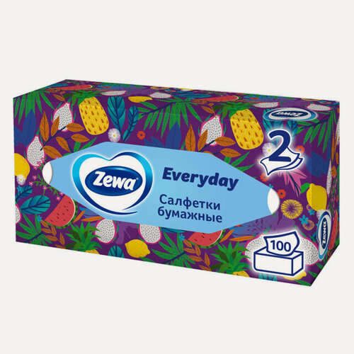 Изображение товара ZEWA Delux Design Салфетки косметические 100 шт для снятия макияжа и ухода за кожей