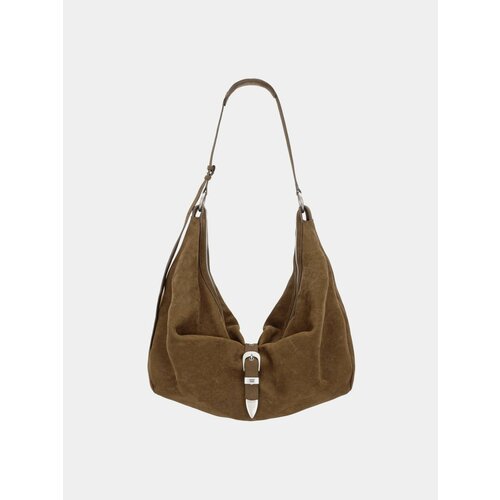 Сумка хобо MARGESHERWOOD Belted Hobo, фактура гладкая, черный