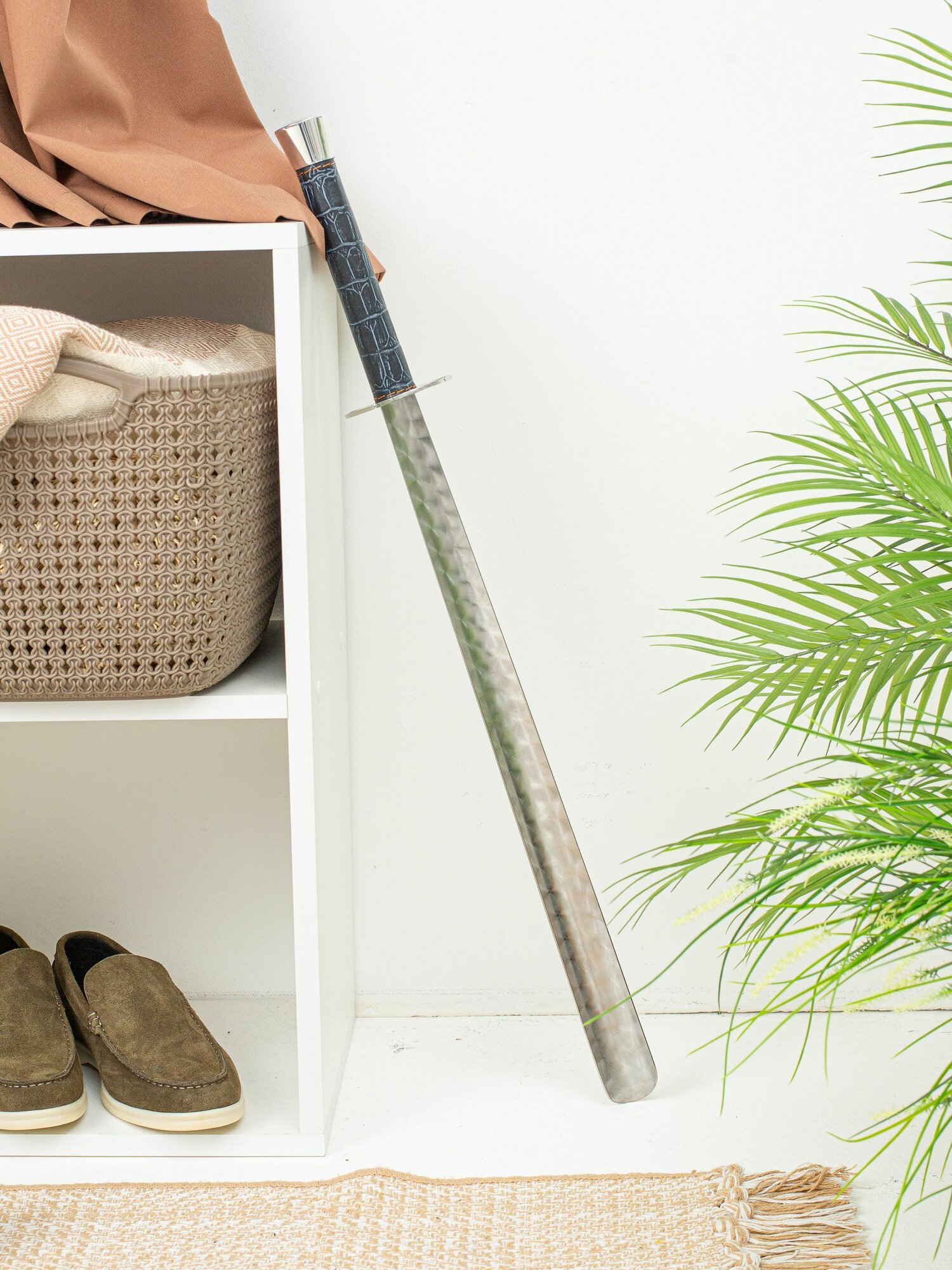 Мужские подарки Ложка/рожок для обуви Сталь, 73 см — фото 1