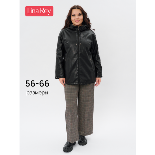 фото Куртка lina rey, размер 58, черный ирис
